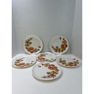 Vintage Melmac Melamine 8” Side Plate 8201-10 Fruit Design harvest autumn fruit